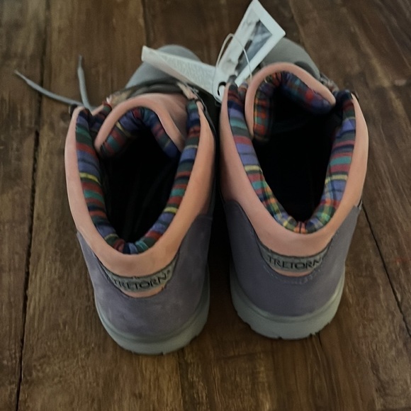 Tretorn Hi top athletic shoe boot women’s size 7 1/2 B pink purple and gray NWT - Picture 6 of 11